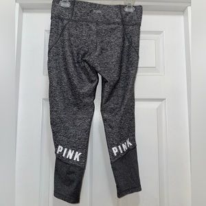 PINK Capri Gray Leggings- Size Medium